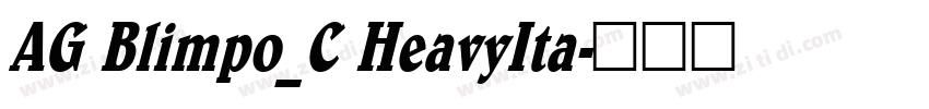AG Blimpo_C HeavyIta字体转换